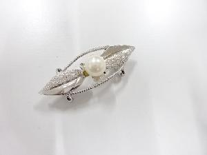 アンティーク　パール　帯留め